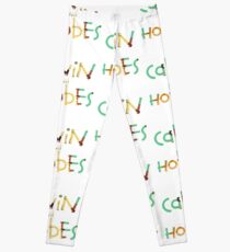 calvin and hobbes font Leggings