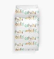 calvin and hobbes font Duvet Cover