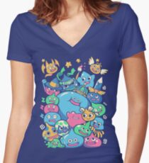 Slime Party! Fitted V-Neck T-Shirt