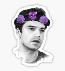 Sebastian Stan, Flower Crown (3) Sticker