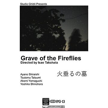 Grave of the Fireflies movie poster, they aren't all fireflies