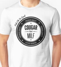 Vintage Retro Cougar Hot Milf T-shirt Slim Fit T-Shirt