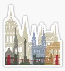 Budapest skyline poster Sticker