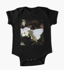 Arctic White Butterfly One Piece - Short Sleeve