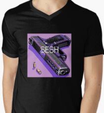pistol and bullets Men's V-Neck T-Shirt