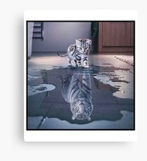 Katze möchte ein Tiger sein! Leinwanddruck