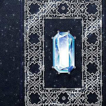 Old Magical Fantasy Cover Spell Book Blue Silver Gem Hardcover Journal by  Jolly-Yosei