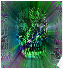 Spectrum Skull Poster