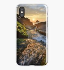 Cornwall: The River Rushing at Trebarwith Strand iPhone Case