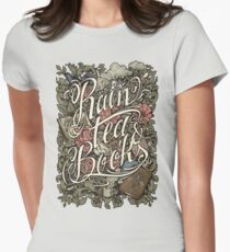 Rain, Tea & Books - Color version Women's Fitted T-Shirt