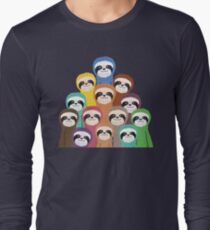 Sloth Pattern Long Sleeve T-Shirt