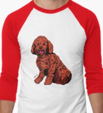 Labradoodle Illustration Men's Baseball ¾ T-Shirt