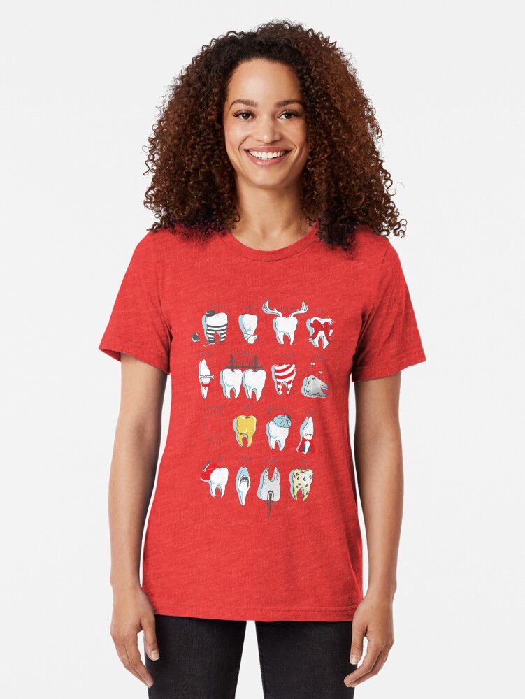 Alternate view of Dental Definitions Tri-blend T-Shirt
