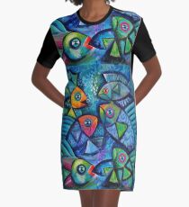 Fancy Fish Graphic T-Shirt Dress