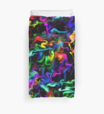 Psychedelic Acid Rainbow Swirls Duvet Cover