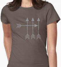 Camiseta entallada para mujer Diseño de tiro con arco de flecha 4 flechas hipster