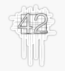 Hitchhiker's Guide to the Galaxy - 42 Sticker