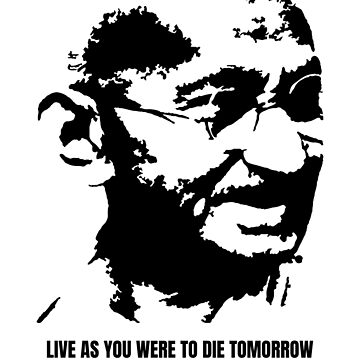  Mahatma Gandhi - Live As If You Were to Die Tomorrow - Classic Book  Pages Wall Decor, Inspirational and Motivational Life Famous Quote Gift,  11x14 Unframed Typography Art Print Vintage Poster 