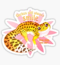 Geckos will always smile Sticker
