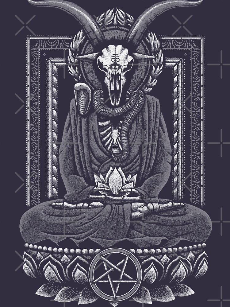 Baphomet Nirvana White Halftone by GrizzlyGaz