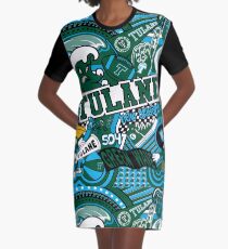 Vestido camiseta Tulane Collage