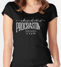 Master the Art of Procrastination / White Women's Fitted Scoop T-Shirt