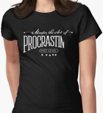 Master the Art of Procrastination / White Women's Fitted T-Shirt