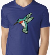 Hummingbird Pattern Men's V-Neck T-Shirt