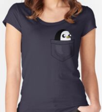 There's an evil penguin in my pocket! Women's Fitted Scoop T-Shirt
