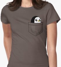 There's an evil penguin in my pocket! Women's Fitted T-Shirt
