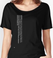 ingredients: (white version) Women's Relaxed Fit T-Shirt