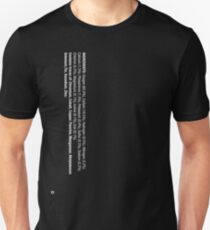 ingredients: (white version) Unisex T-Shirt