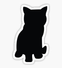 Silhouette of cat Sticker