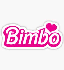Bimbo in cute little dolly doll font Sticker