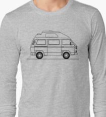 Transporter Hightop camper line art Long Sleeve T-Shirt