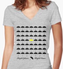 Right Place | Right Time - Himym Women's Fitted V-Neck T-Shirt