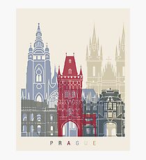 Prague skyline poster Photographic Print