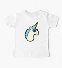 Unicorns Are Cool Pattern - Blue Baby Tee