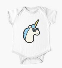 Unicorns Are Cool Pattern - Blue One Piece - Short Sleeve