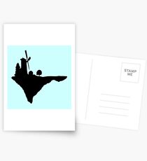 Flying windmill silhouette Postcards