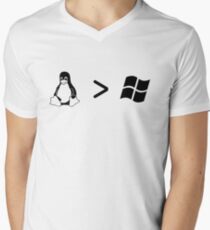 Linux/windows Men's V-Neck T-Shirt
