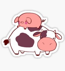 Cow and Pig Sticker