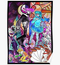 Mystery Skulls Animated Stained Glass Poster