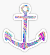 Rainbow Swirl Anchor Sticker