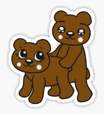 teddies sex poppen fucking funny cuddling couple love love doggy from behind woman man Sticker