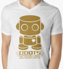 O'BOT: Love is Golden 2.0 Men's V-Neck T-Shirt