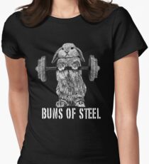Buns of Steel (Dark) Women's Fitted T-Shirt