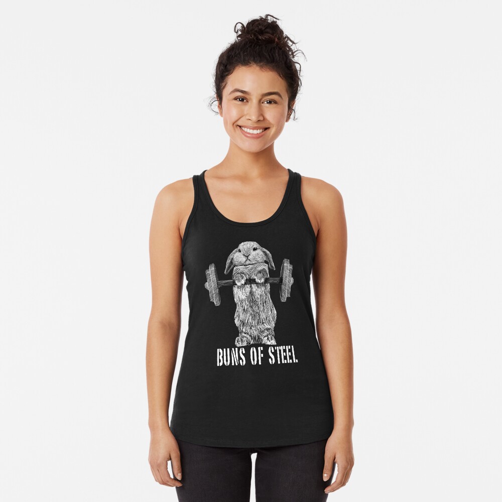Buns of Steel (Dark) Racerback Tank Top
