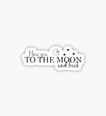 Pegatina Te amo a la luna y a la espalda