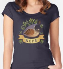 Nope Quail Women's Fitted Scoop T-Shirt